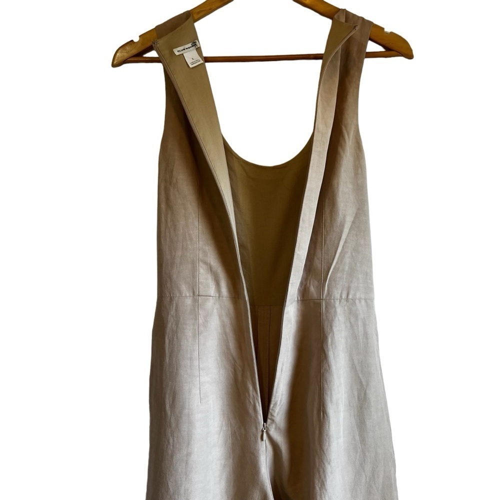 Club Monaco Beige Sleeveless Linen Blend Jumpsuit - Picture 14 of 16